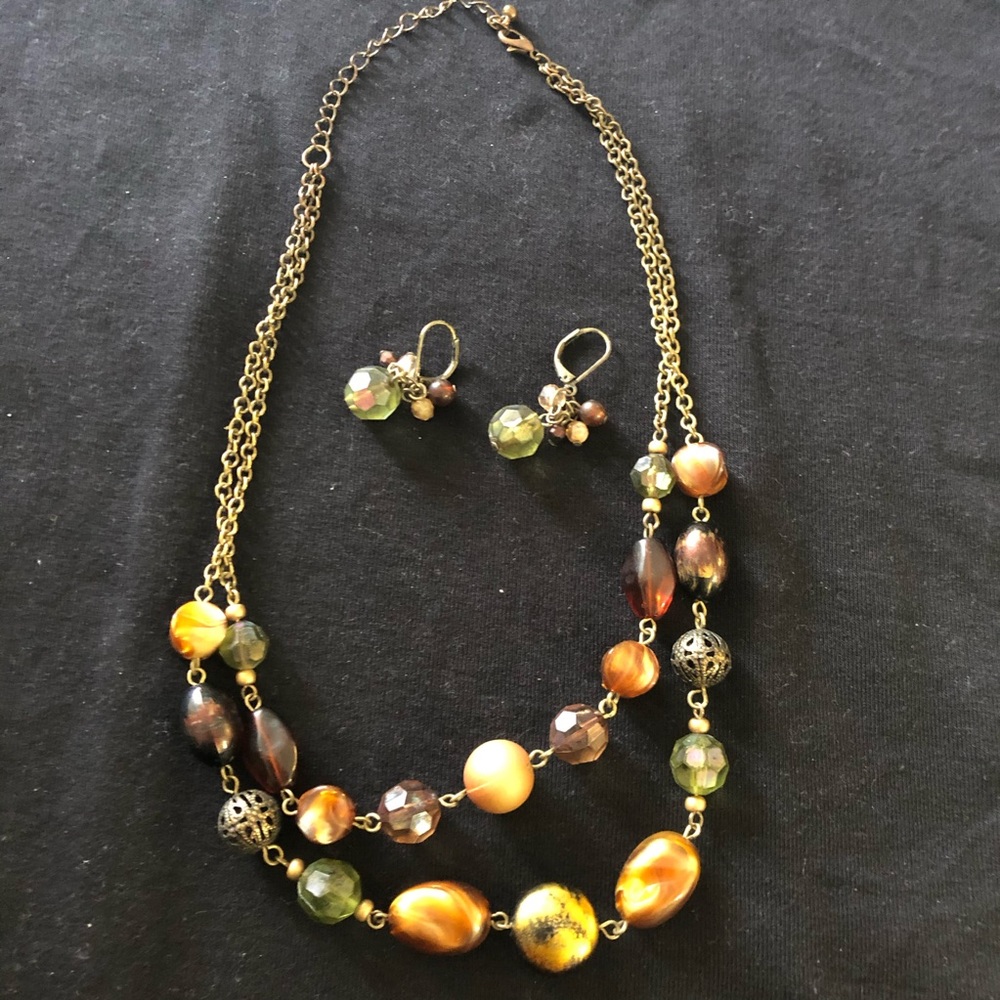 Necklace and earrings